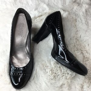 Franco Sarto Black Patent Leather Size 8 Heel